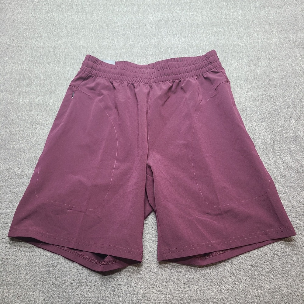 VRST Relaxed Fit Short Youth Small Burgundy New Athletic Training Gym 7in Inseam
